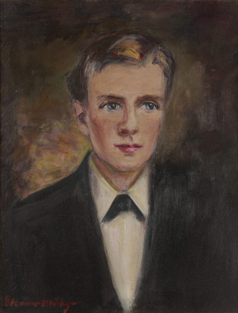 Lot 963: Pair of Eleanor Wiley Portraits of a Young Man & Woman