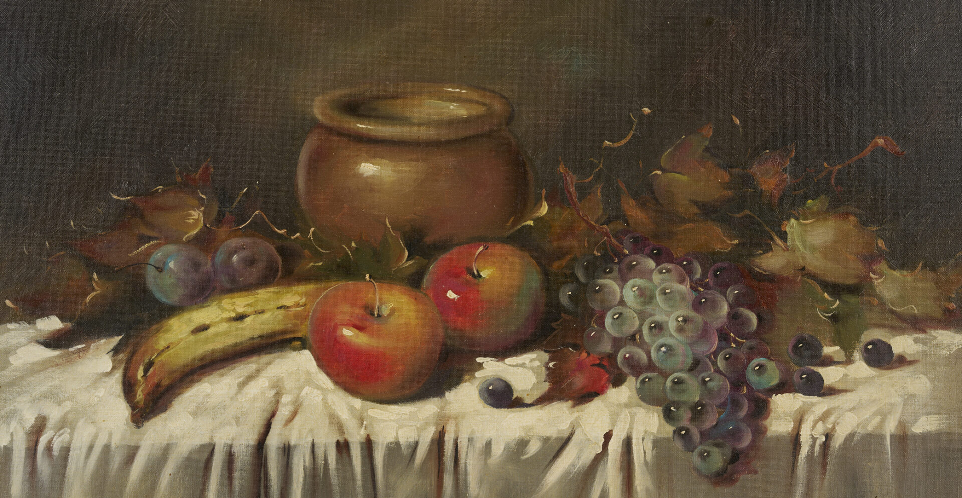 Lot 966: Burnard Wiley W/C Painting, Bird Bath, plus Roberti O/C Tabletop Still Life