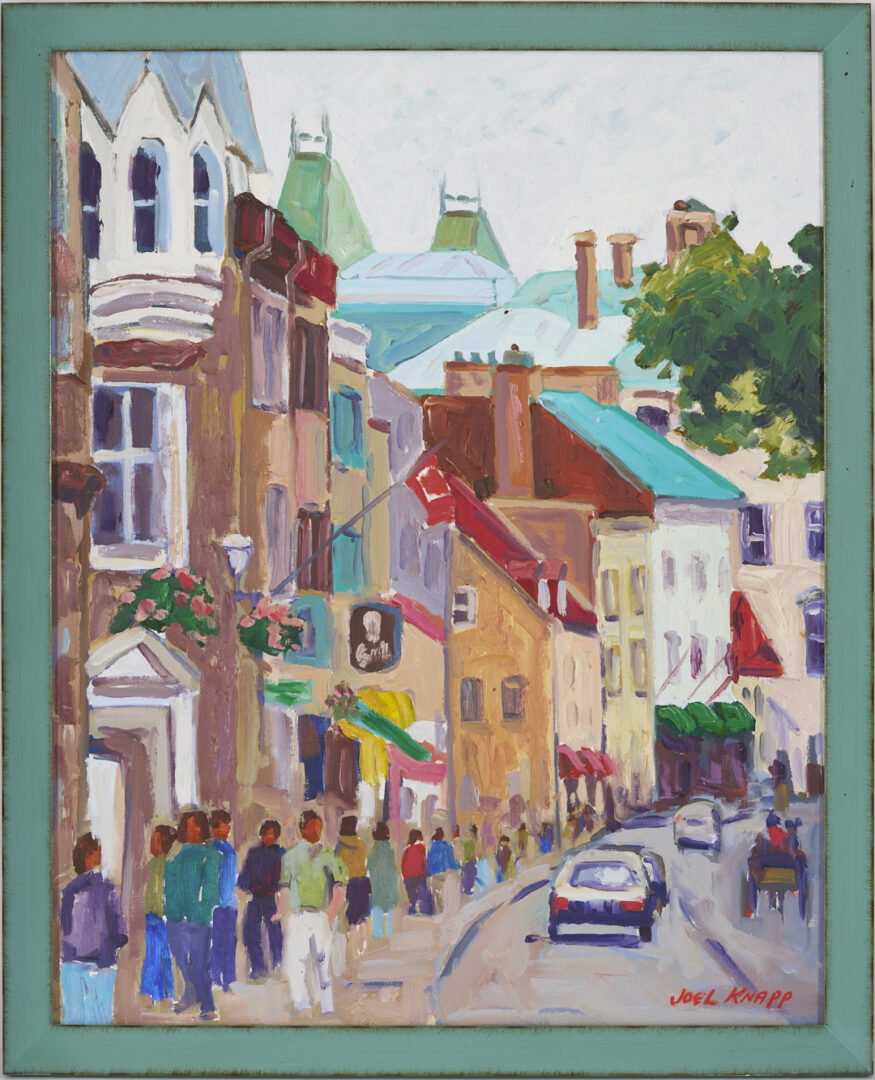 Lot 968: Joel Knapp O/C Street Scene, Old Town Quebec