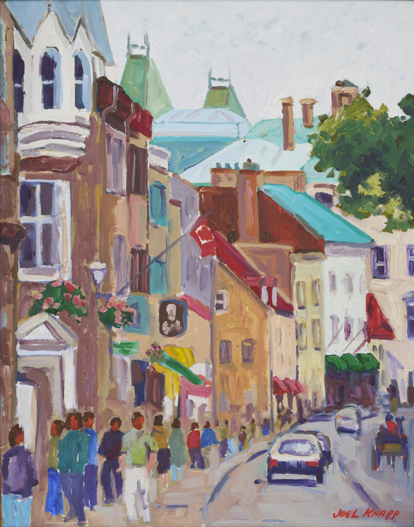 Lot 968: Joel Knapp O/C Street Scene, Old Town Quebec