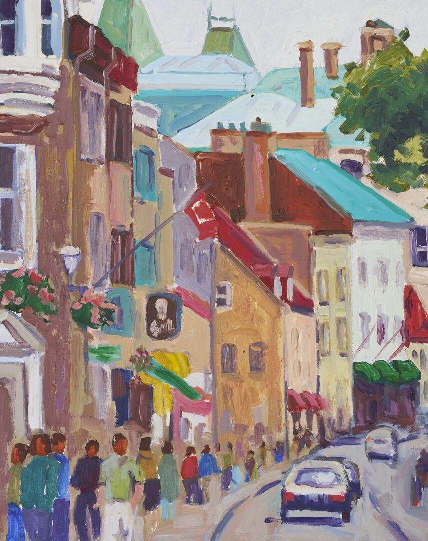 Lot 968: Joel Knapp O/C Street Scene, Old Town Quebec