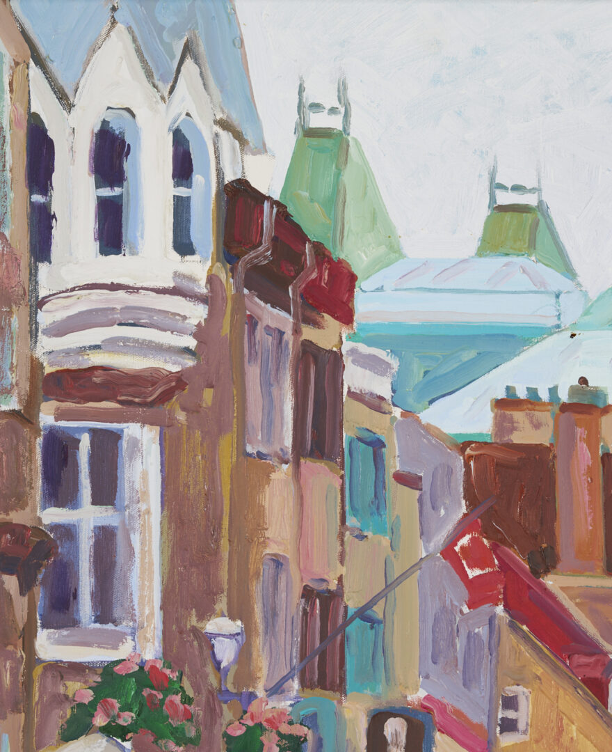 Lot 968: Joel Knapp O/C Street Scene, Old Town Quebec