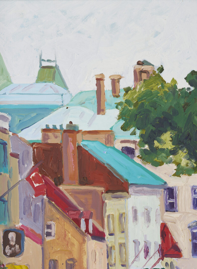 Lot 968: Joel Knapp O/C Street Scene, Old Town Quebec