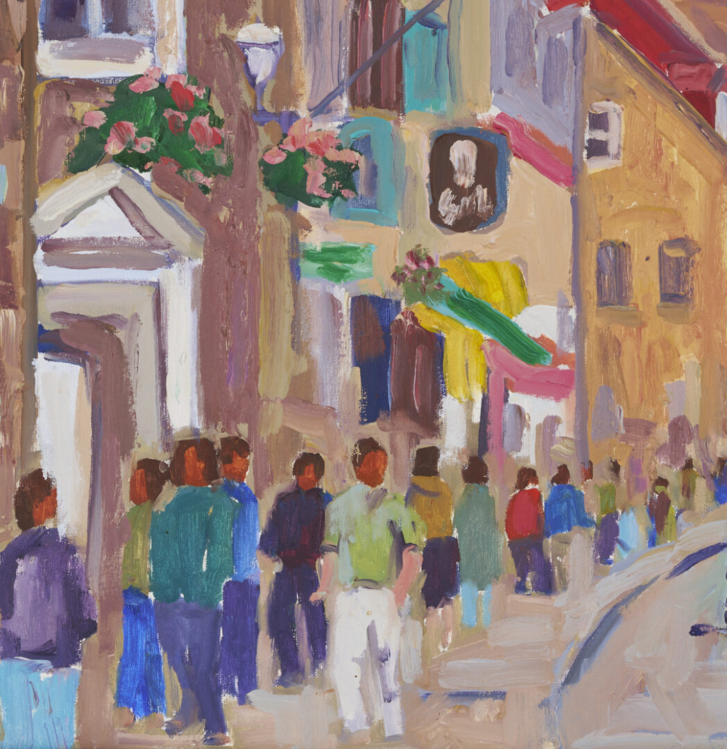 Lot 968: Joel Knapp O/C Street Scene, Old Town Quebec