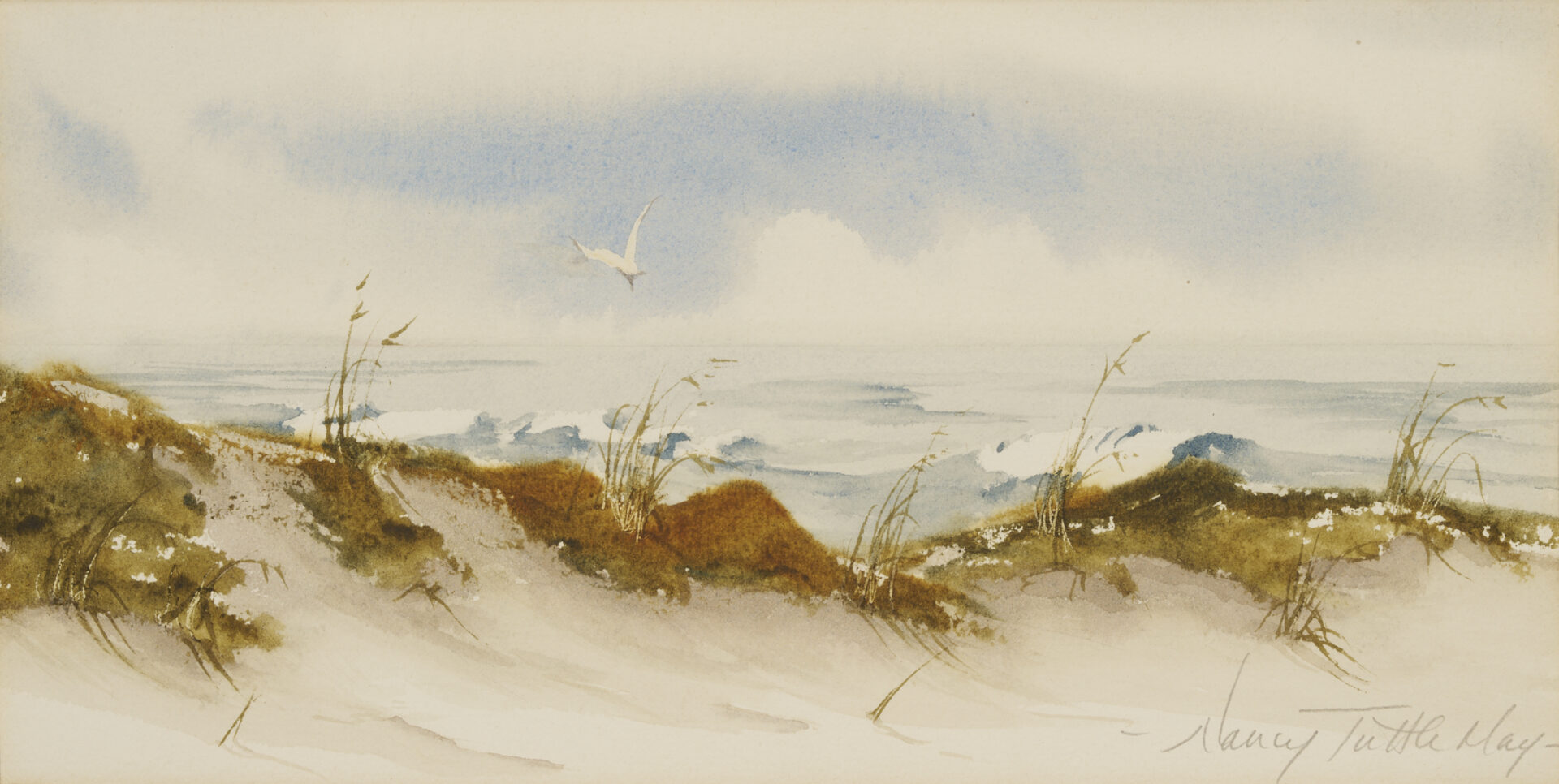 Lot 974: Nancy Tuttle May Coastal Carolina W/C Landscape