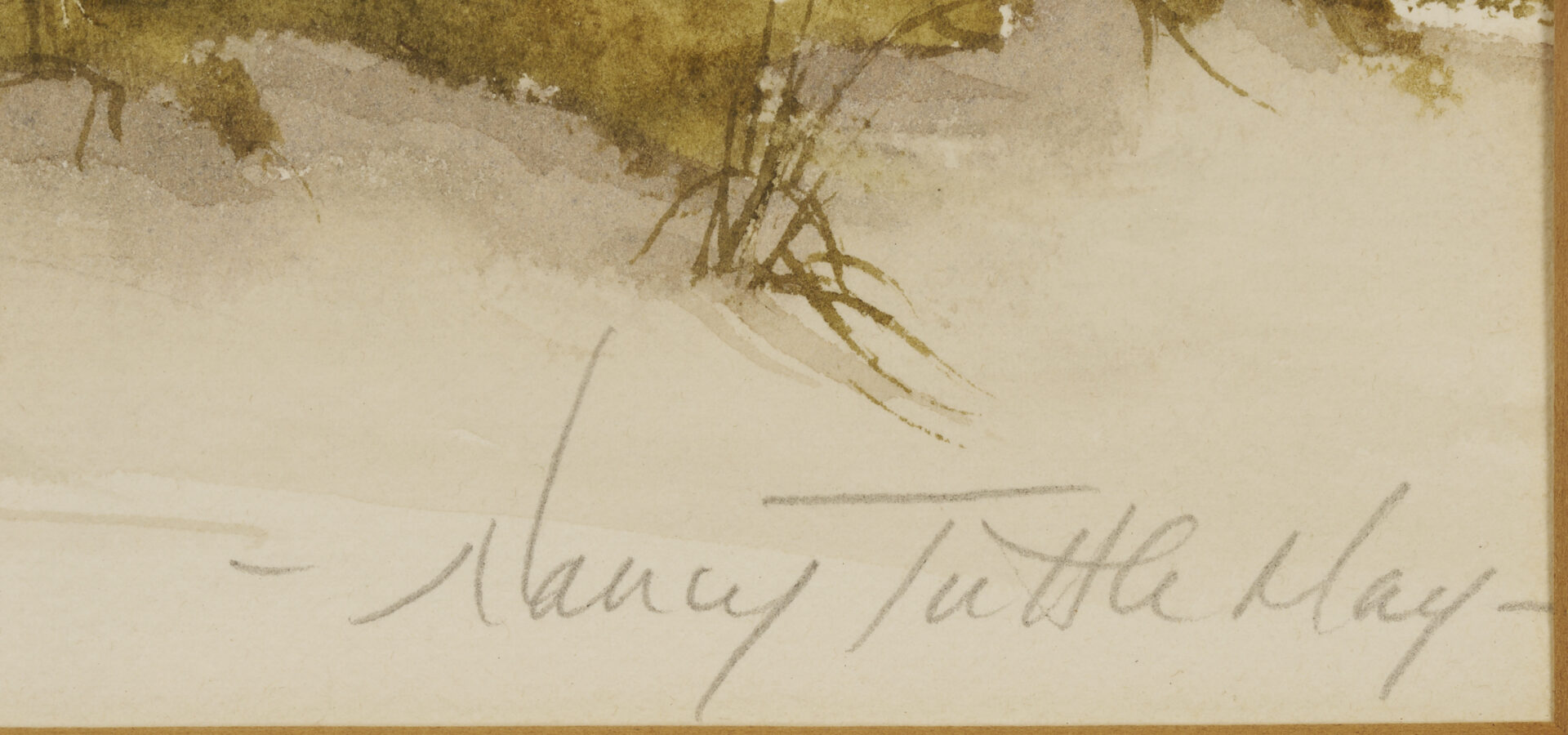 Lot 974: Nancy Tuttle May Coastal Carolina W/C Landscape