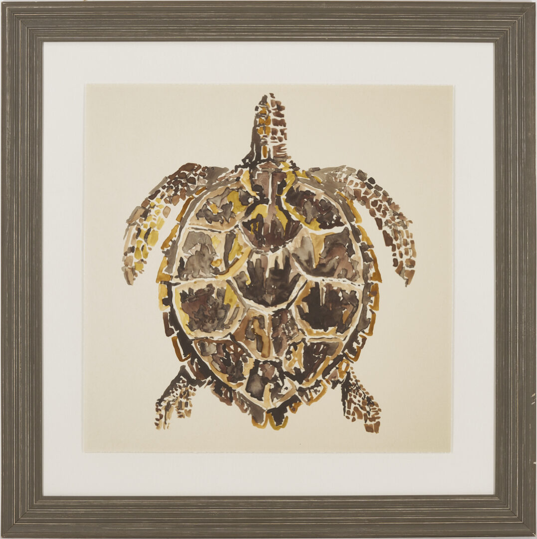 Lot 975: Watercolor Painting of a Sea Turtle, Manner of Walter Inglis Anderson