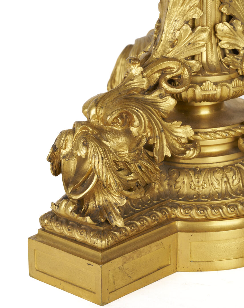 Lot 97: French Renaissance Style Ormolu Clock and Garniture