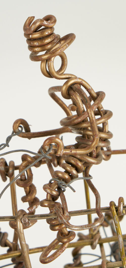 Lot 980: Three (3) Vannoy Streeter Wire Sculptures, Tina Turner, Buggy, & Motorcycle