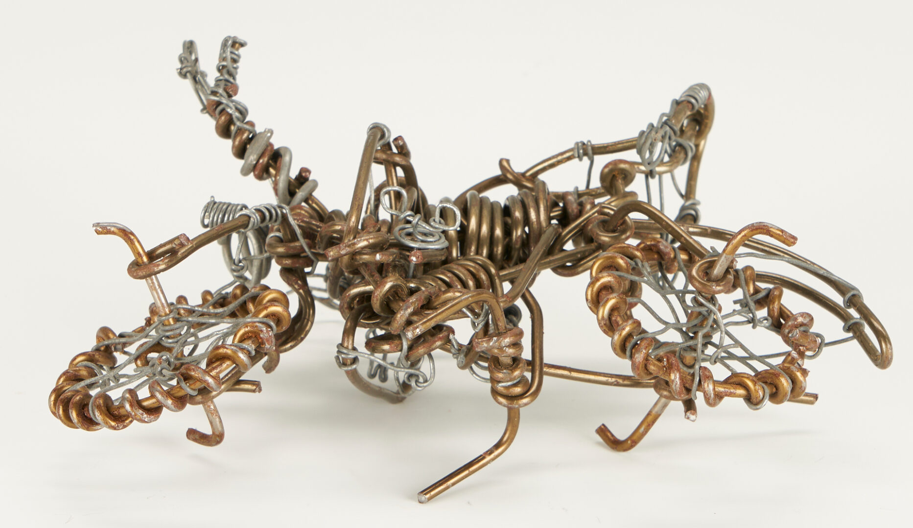 Lot 980: Three (3) Vannoy Streeter Wire Sculptures, Tina Turner, Buggy, & Motorcycle