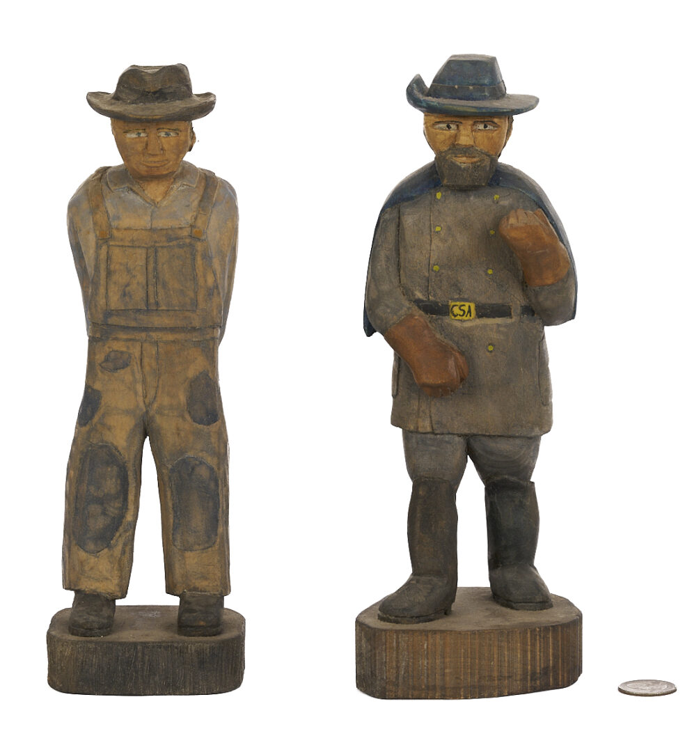 Lot 984: 2 Roy Pace Carved Folk Art Figures