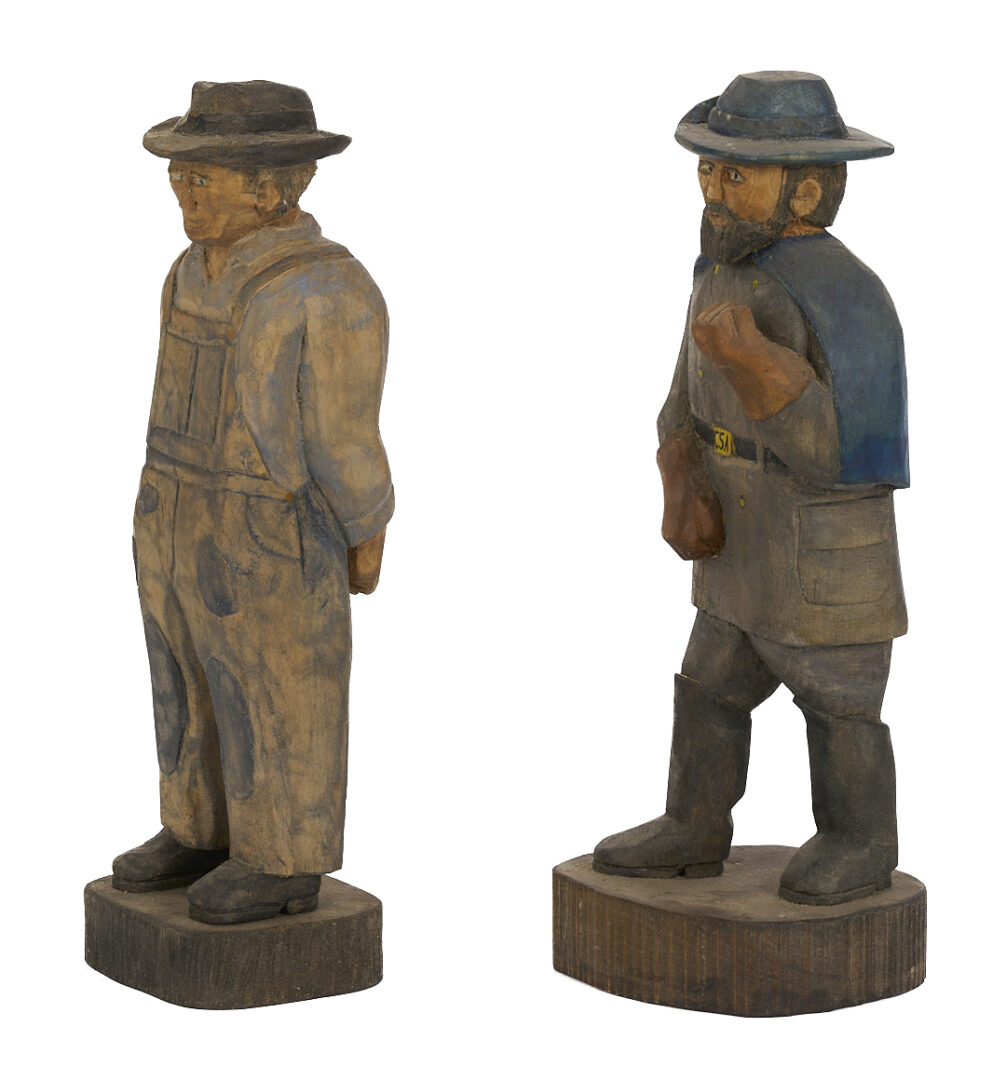 Lot 984: 2 Roy Pace Carved Folk Art Figures