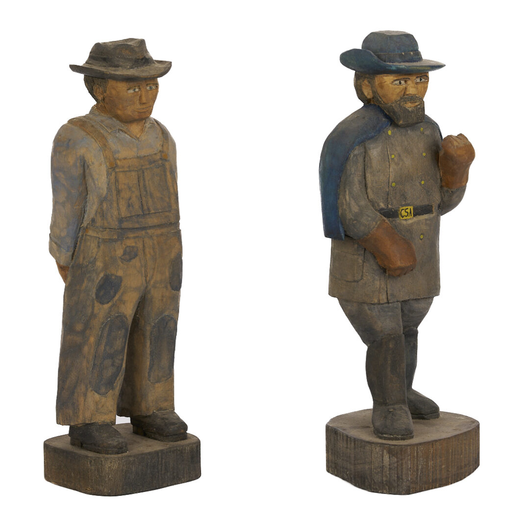 Lot 984: 2 Roy Pace Carved Folk Art Figures