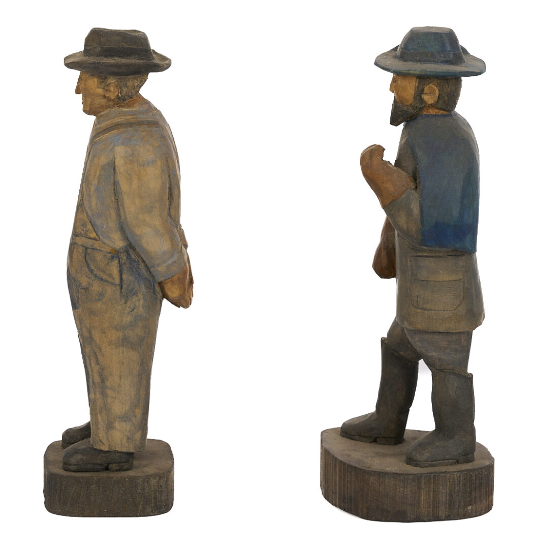 Lot 984: 2 Roy Pace Carved Folk Art Figures