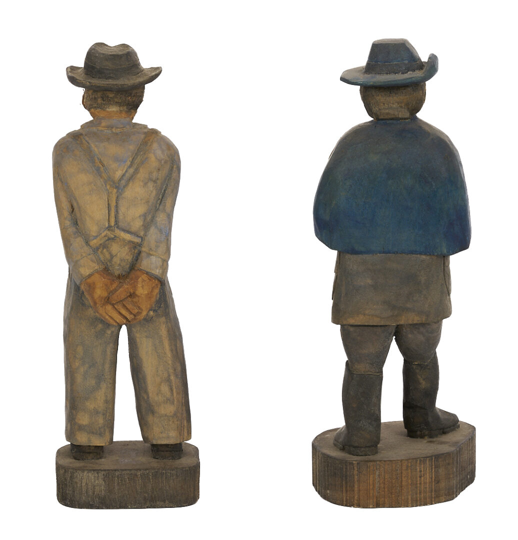 Lot 984: 2 Roy Pace Carved Folk Art Figures