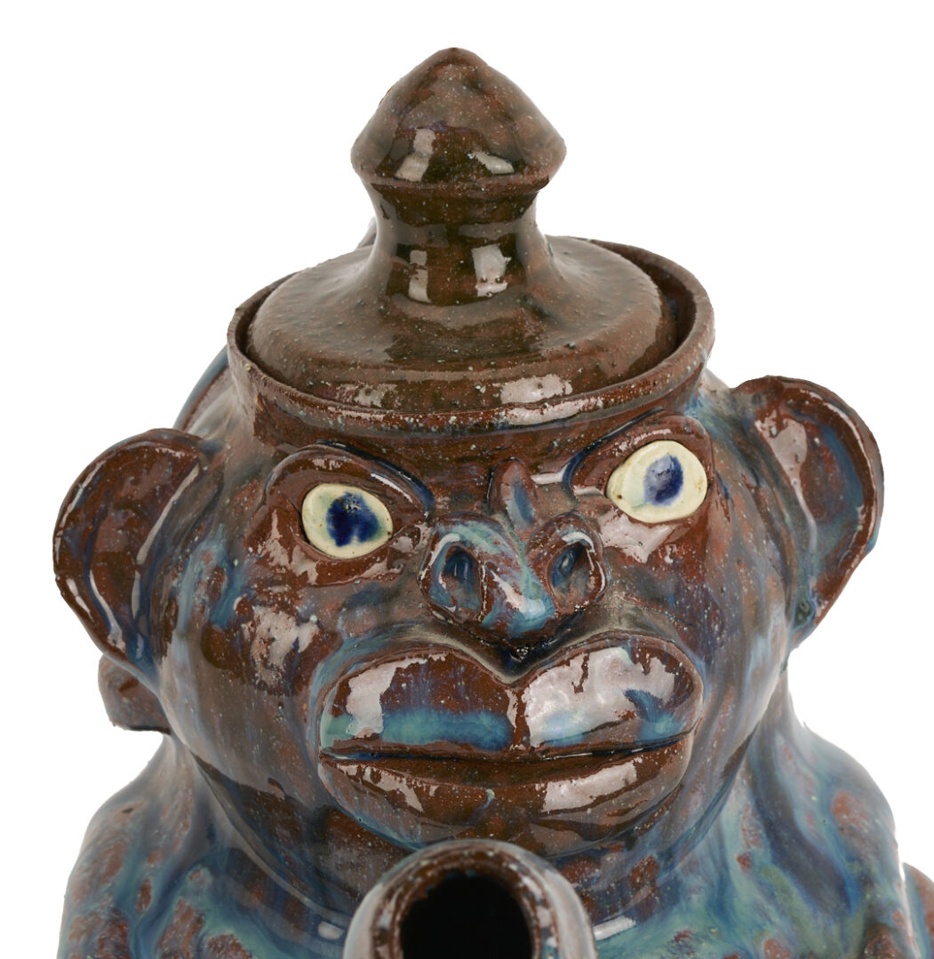 Lot 998: NC Folk Art Pottery Teapot, Albert Hodge