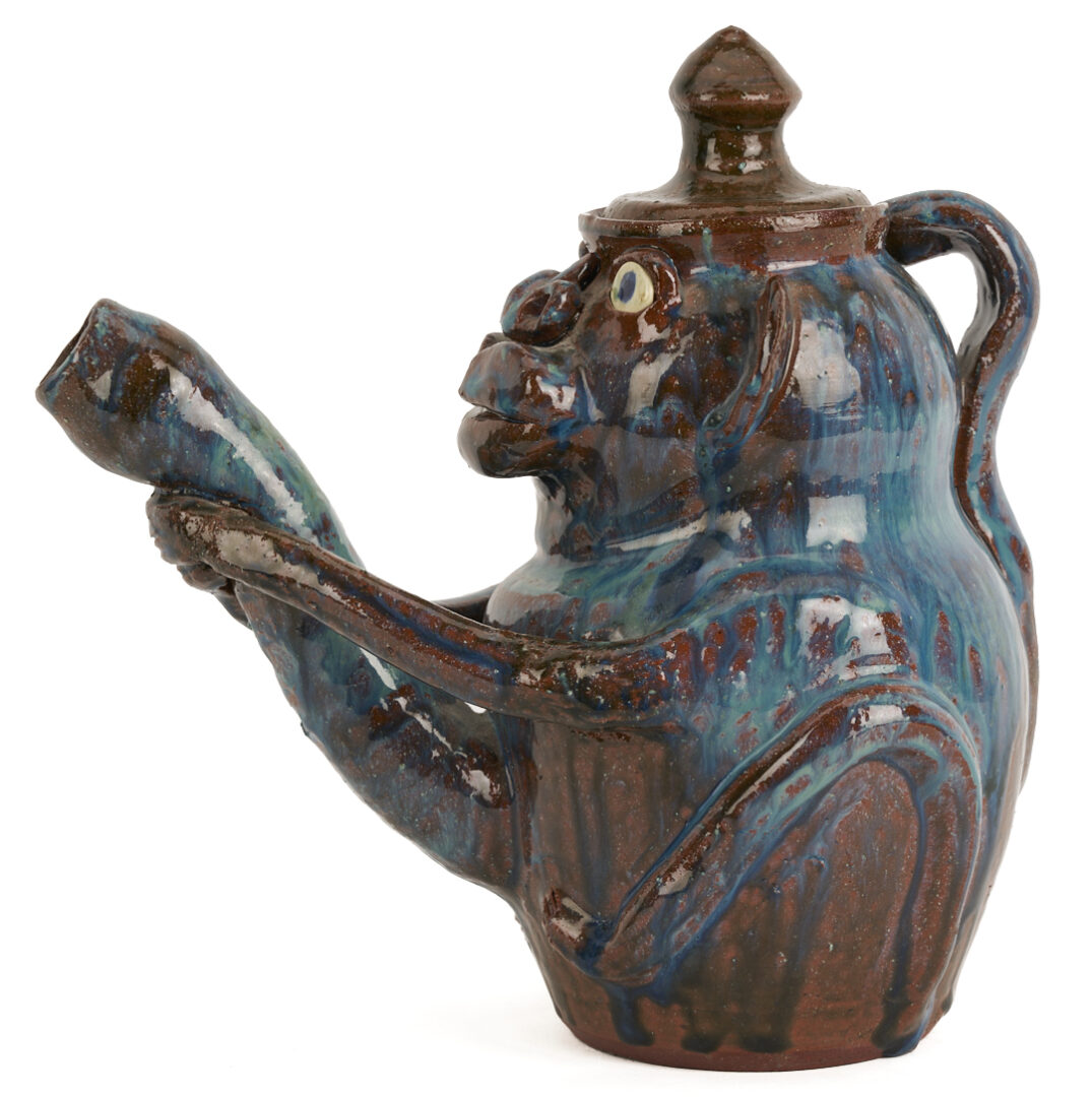 Lot 998: NC Folk Art Pottery Teapot, Albert Hodge