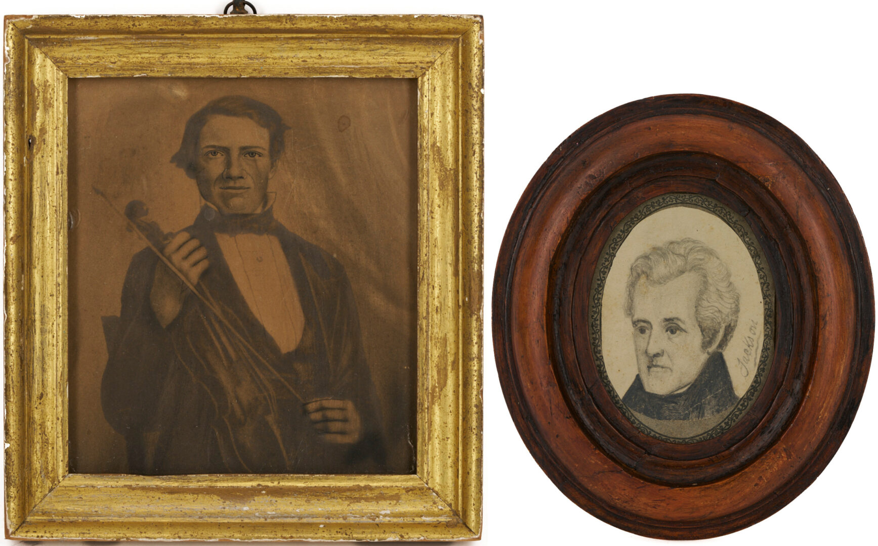 Lot 999: 2 Miniature Portraits incl. Andrew Jackson