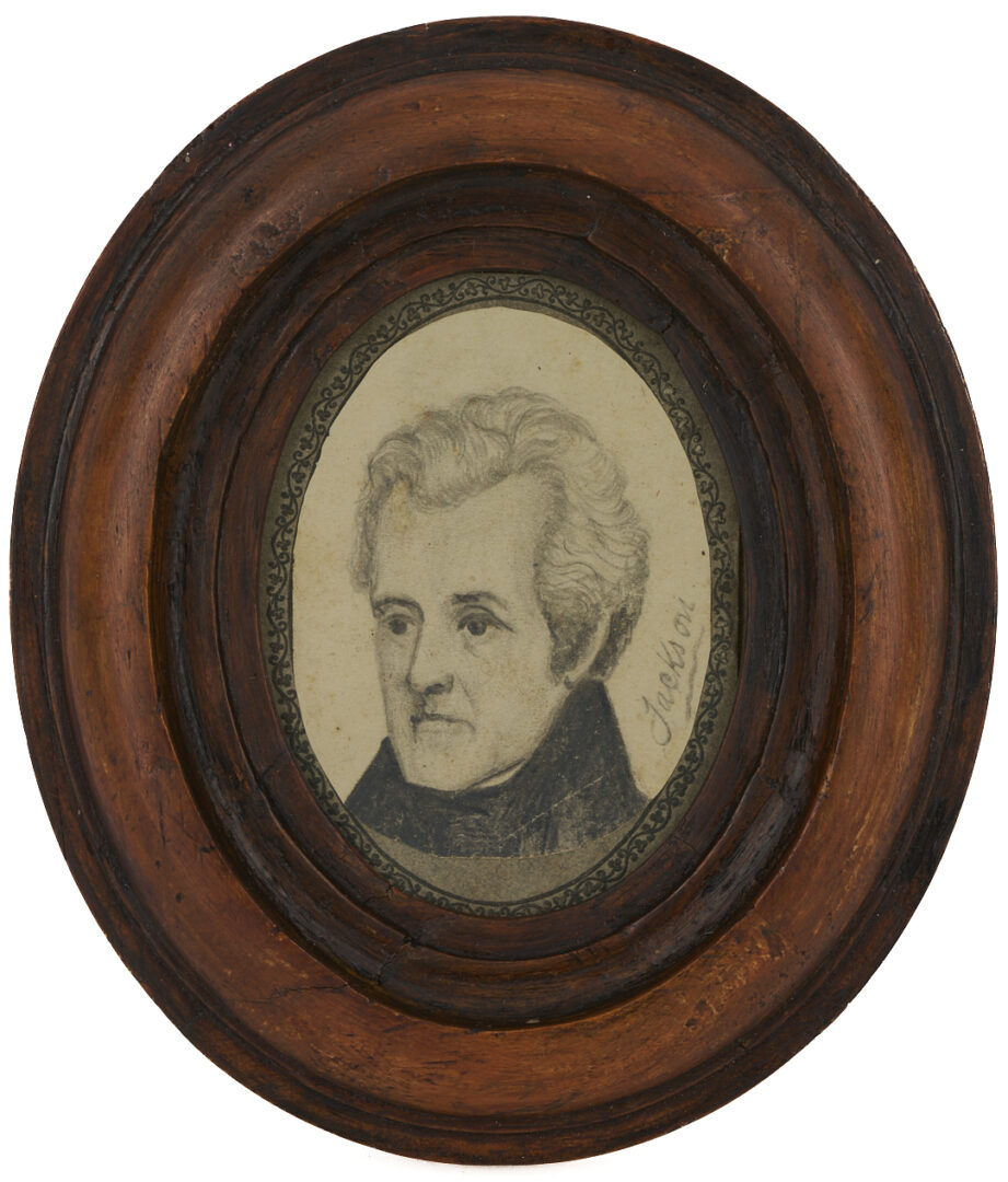 Lot 999: 2 Miniature Portraits incl. Andrew Jackson