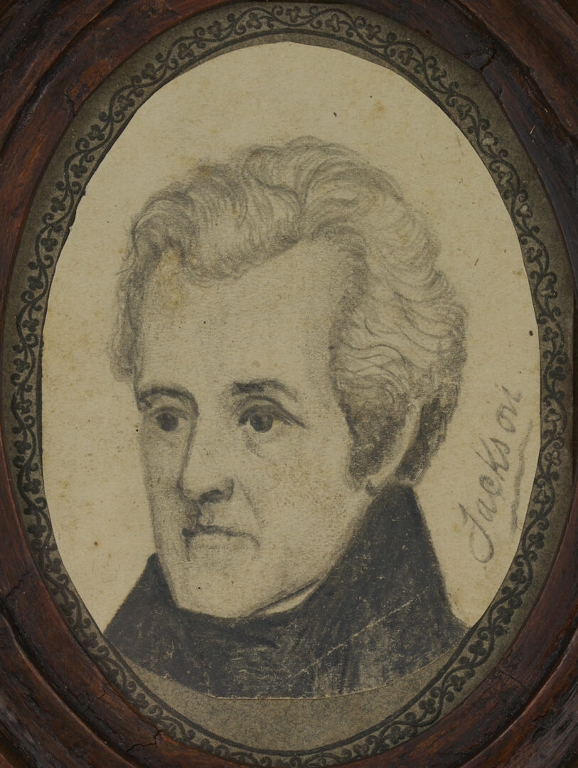 Lot 999: 2 Miniature Portraits incl. Andrew Jackson