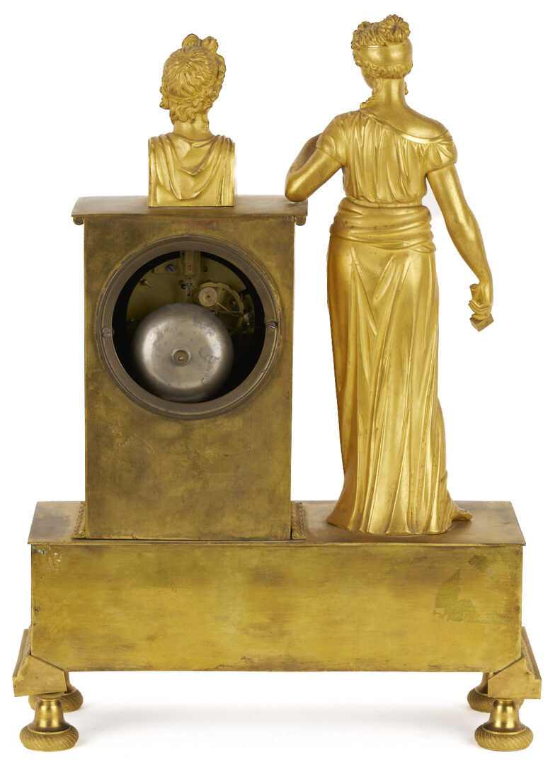 Lot 99: French Empire Marti et Cie Gilt Bronze Figural Mantel Clock