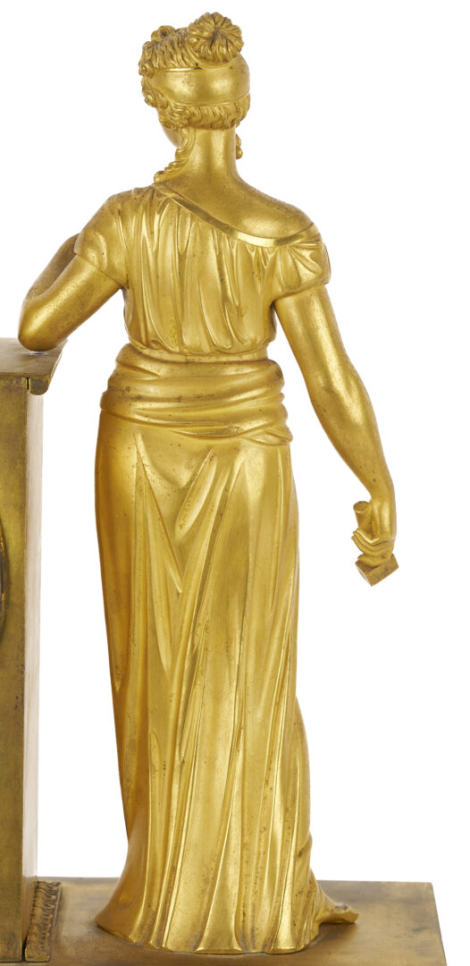 Lot 99: French Empire Marti et Cie Gilt Bronze Figural Mantel Clock