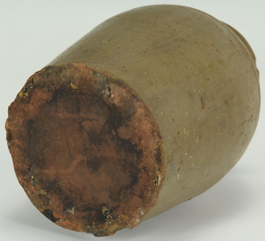 Lot 106: East TN Stoneware Preserving Jar, attrib. Mort