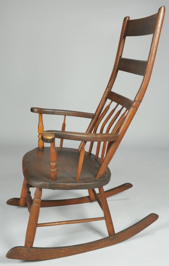 Lot 111: Arrow back Kentucky Windsor Rocking Chair