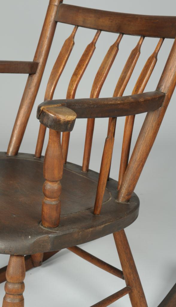 Lot 111: Arrow back Kentucky Windsor Rocking Chair