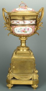 Lot 122: French Porcelain Clock, Cie LeRoy Paris Works