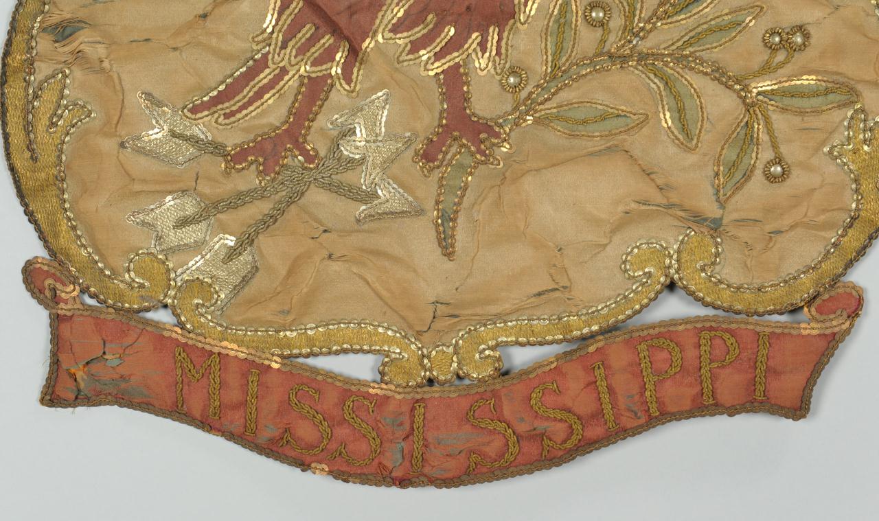 Lot 130: Mississippi state seal embroidered banner