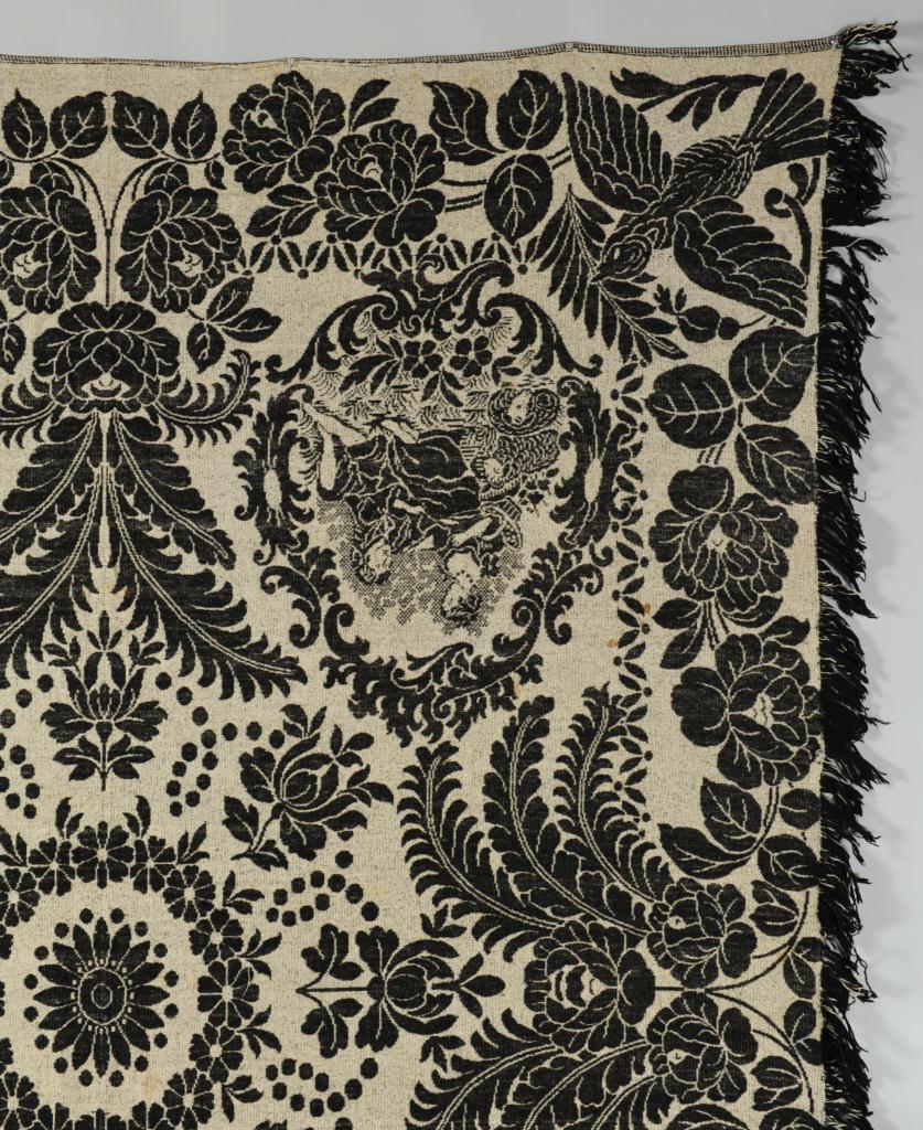 Lot 136: East TN Black and White Coverlet Poss. Maryville W