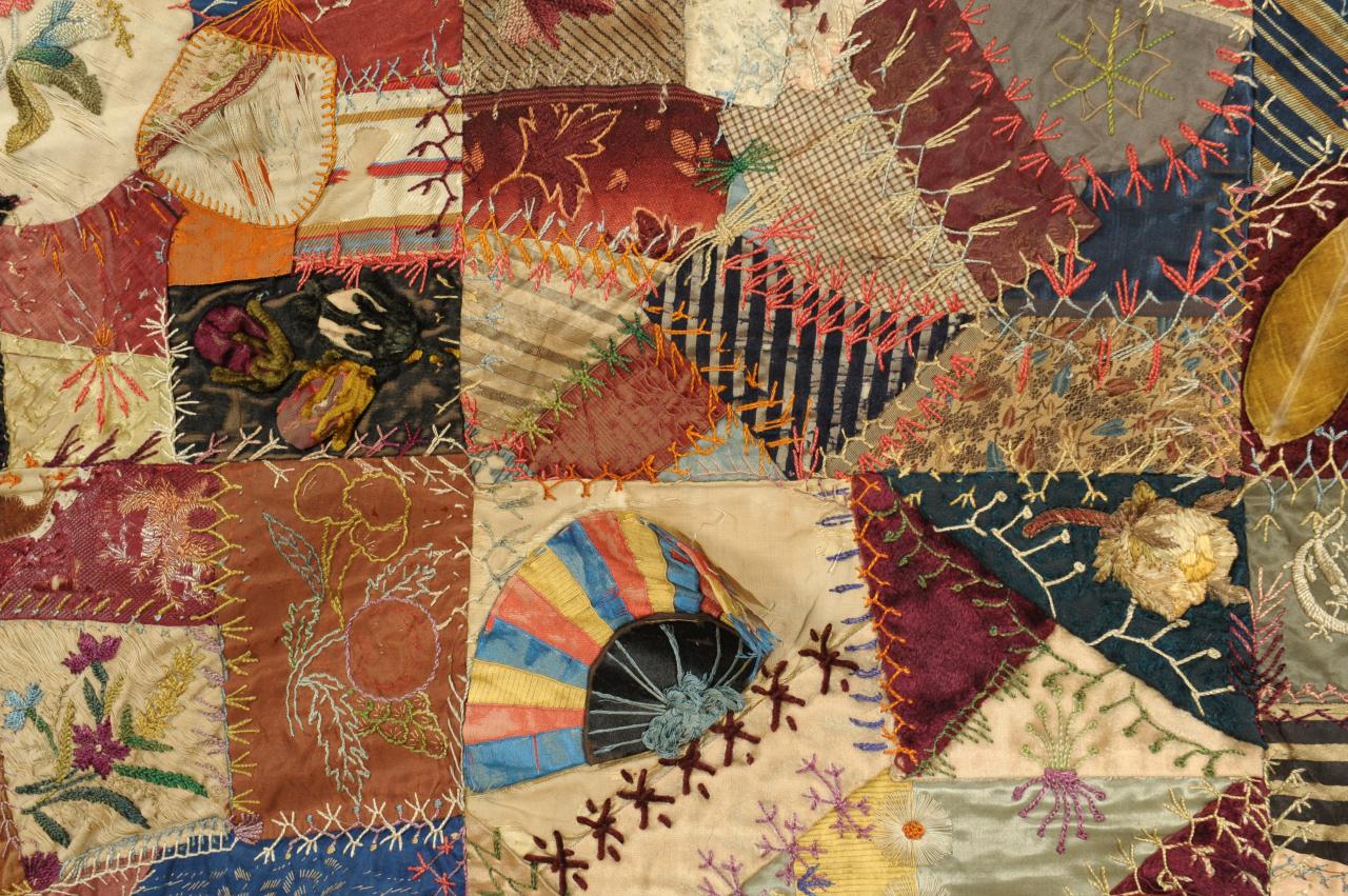 Lot 138: TN Signed and Dated Crazy Quilt