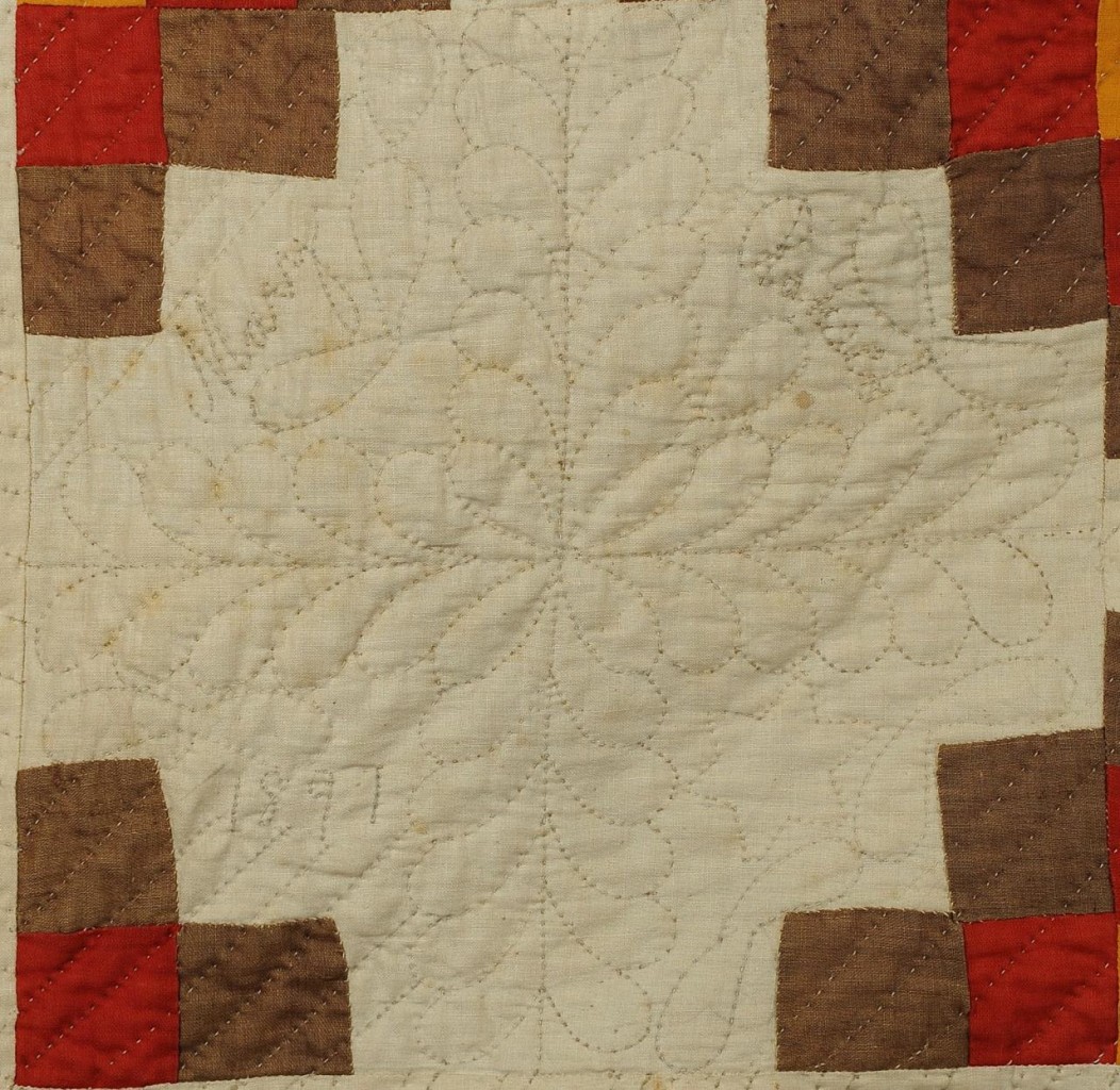 Lot 139: 1891 Dated Quilt, Triple Irish Chain Pattern