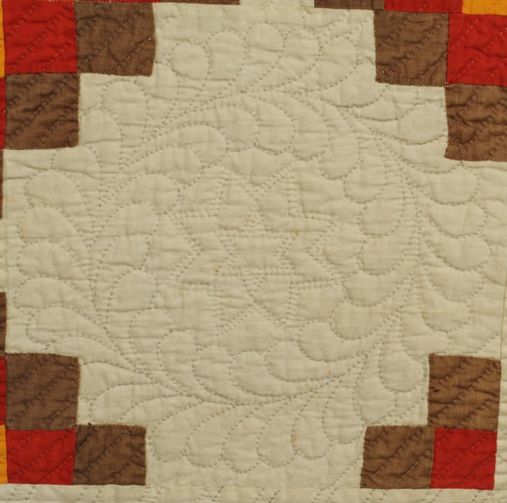 Lot 139: 1891 Dated Quilt, Triple Irish Chain Pattern