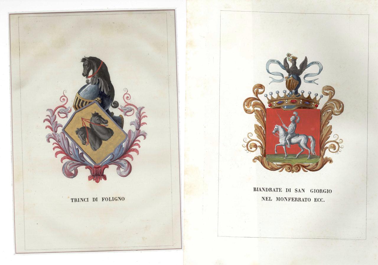 Lot 165: 12 Italian Heraldry watercolors