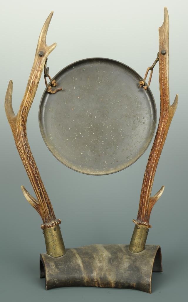 Lot 166: Bronze and Antler-Mounted Gong