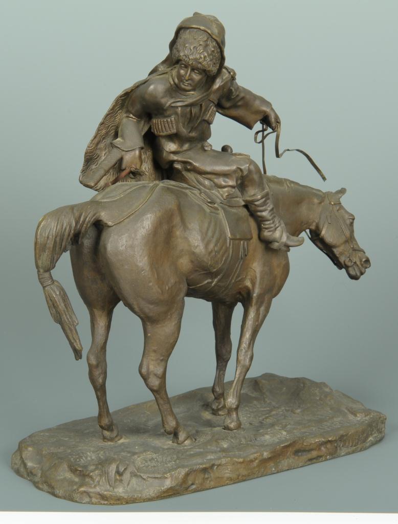 Lot 170: Lanceray Bronze of Soldier on Horseback