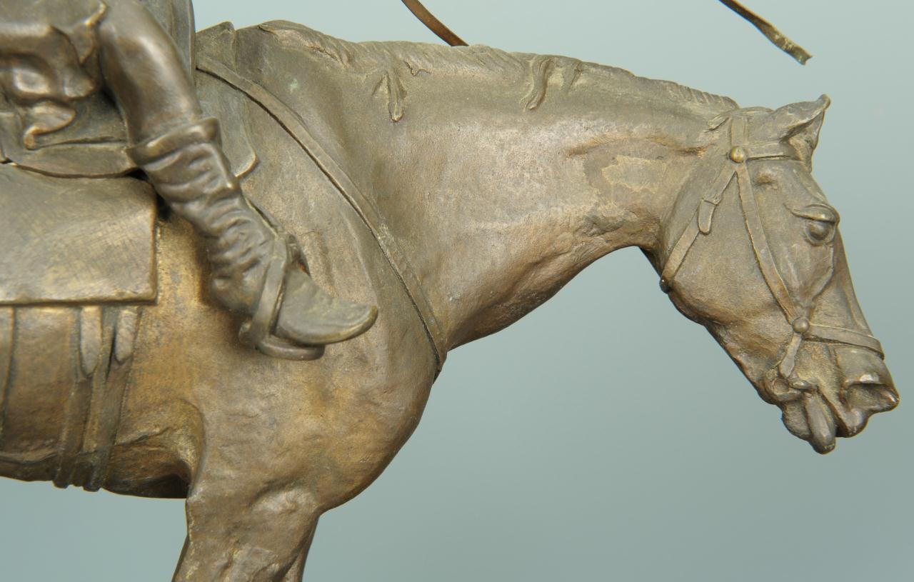 Lot 170: Lanceray Bronze of Soldier on Horseback