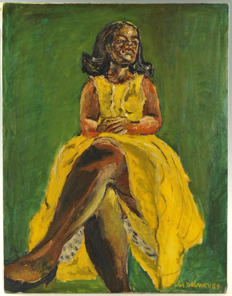 Lot 180: Joseph Delaney, Woman in Yellow Dress