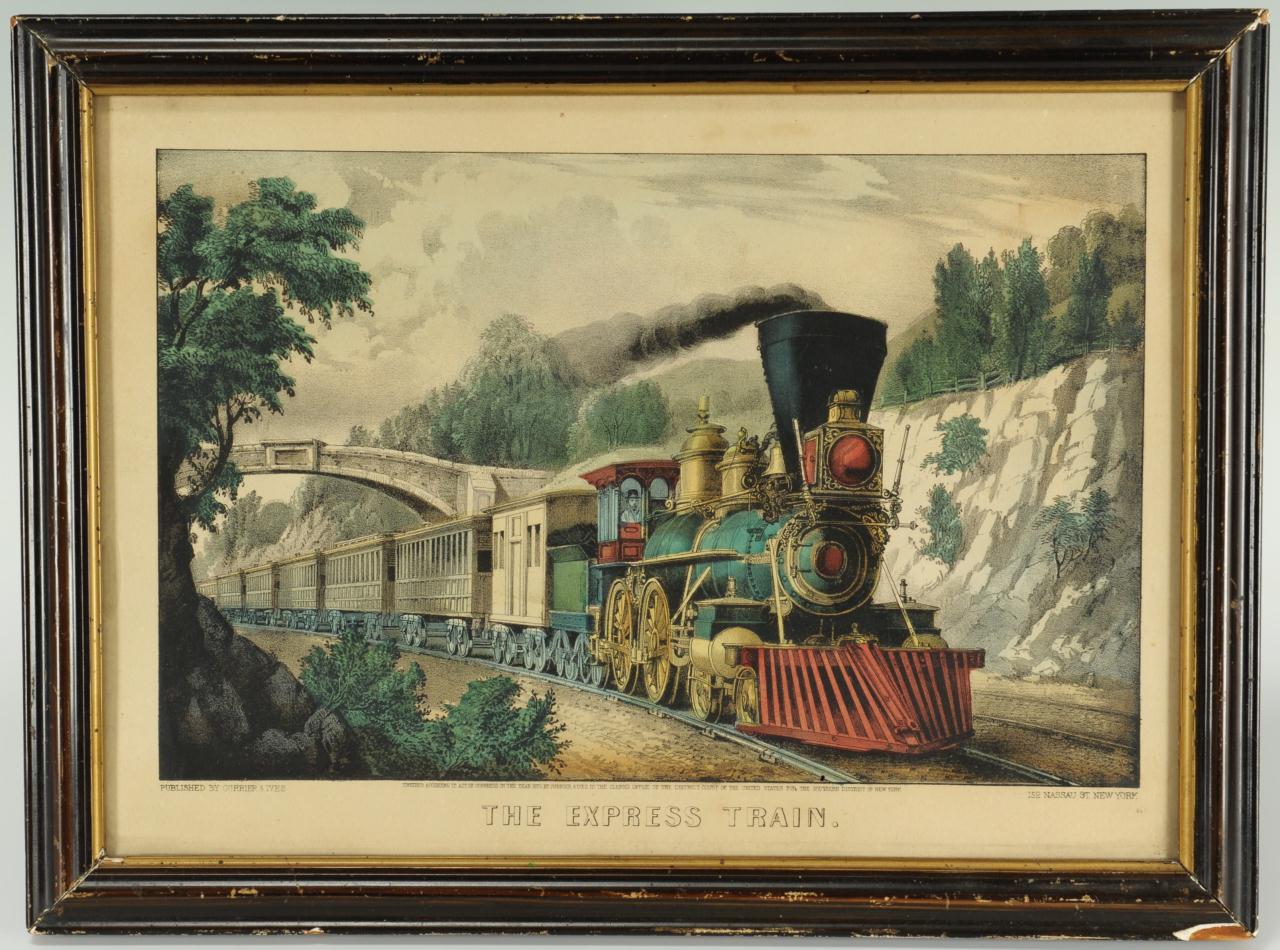 Lot 197: Currier & Ives Print "The Express Train"