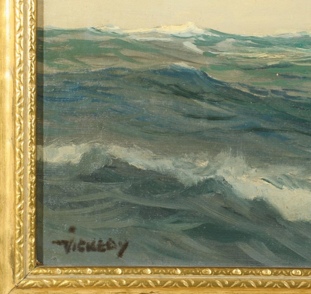 Lot 200: Charles Vickery Marine Painting