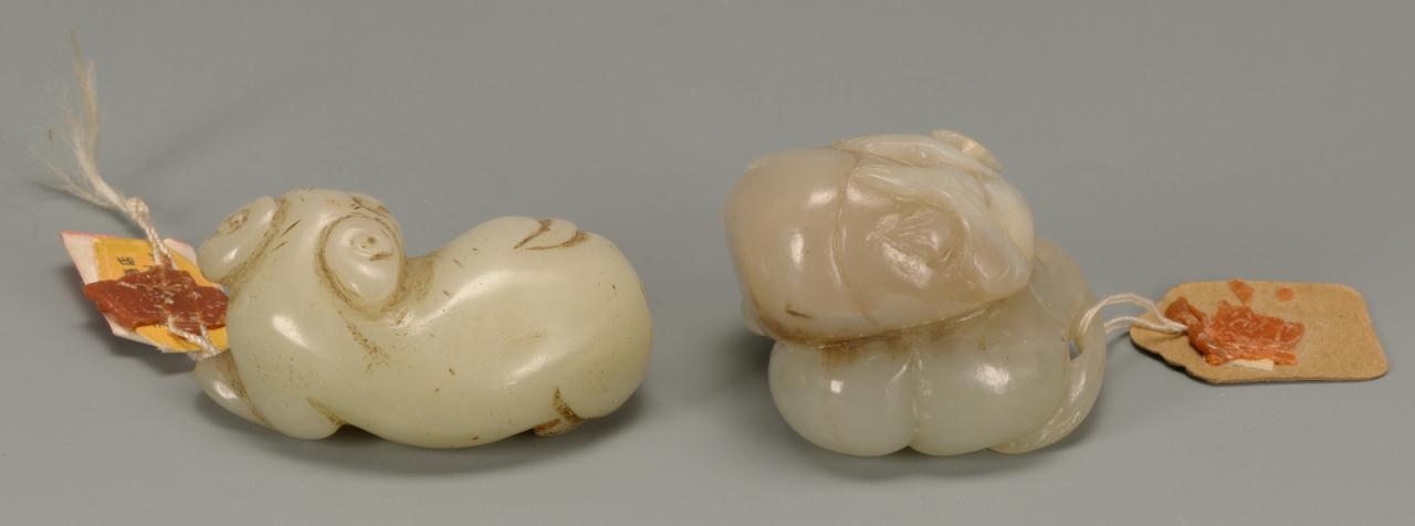Lot 212: Two Chinese jade carved animal figures