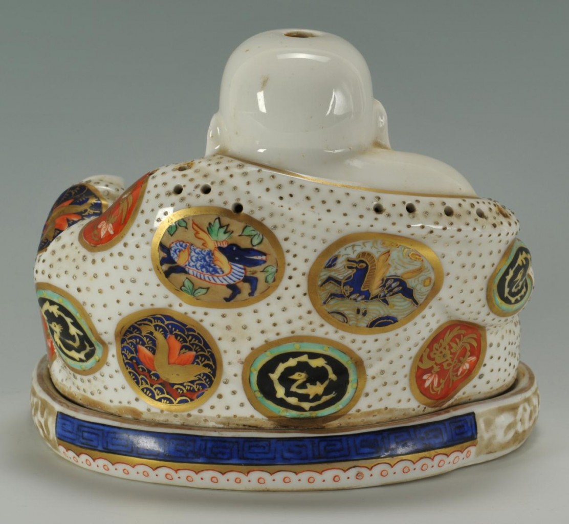 Lot 223: Porcelain Buddha inkwell or censer