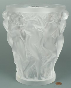 Lot 229: Lalique Bacchantes Art Glass Vase