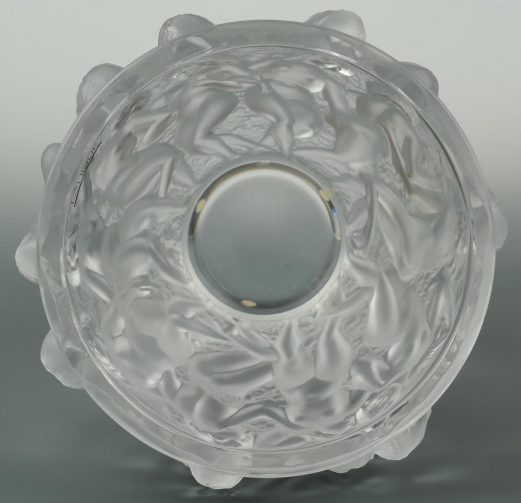 Lot 229: Lalique Bacchantes Art Glass Vase