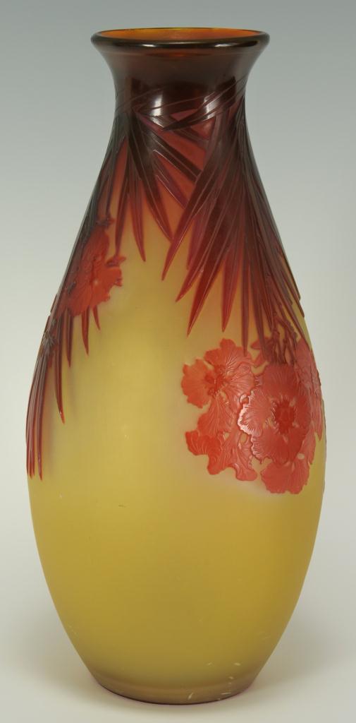 Lot 233: Galle Art Nouveau Glass Vase