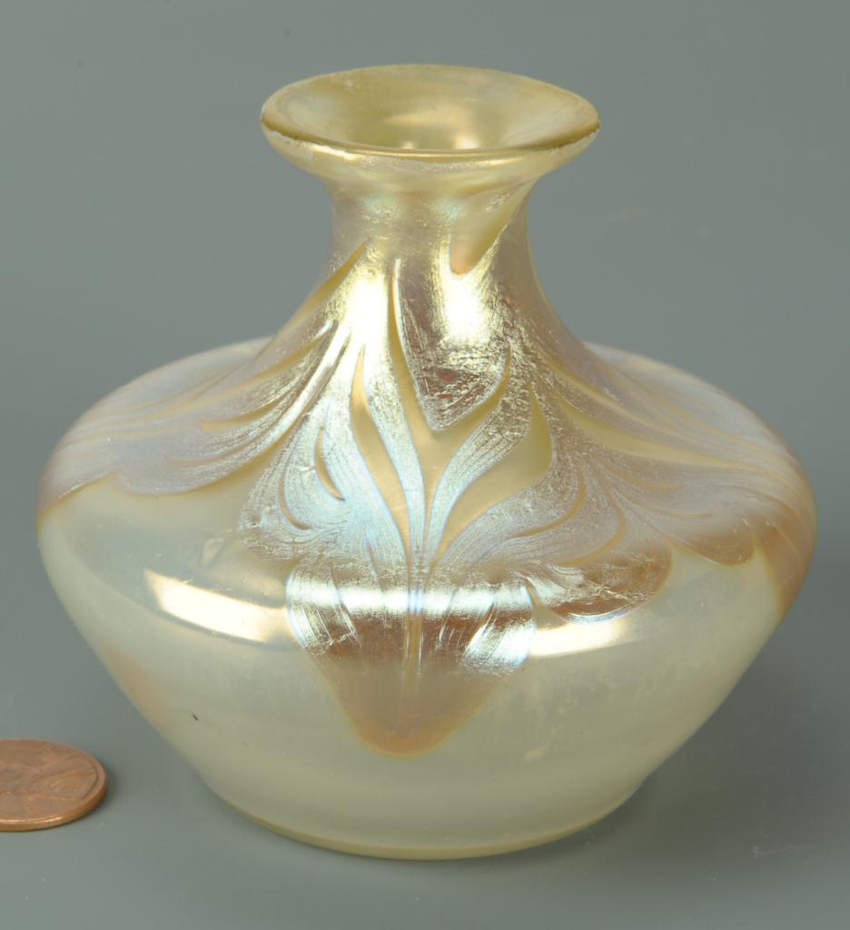 Lot 235: Small Loetz Phanomen art glass vase, signed