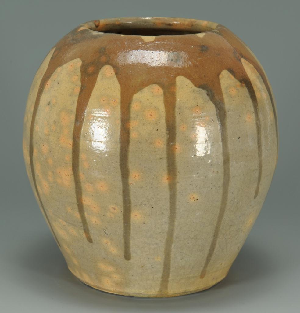 Lot 248: NC Log Cabin Pottery Bulbous Vase