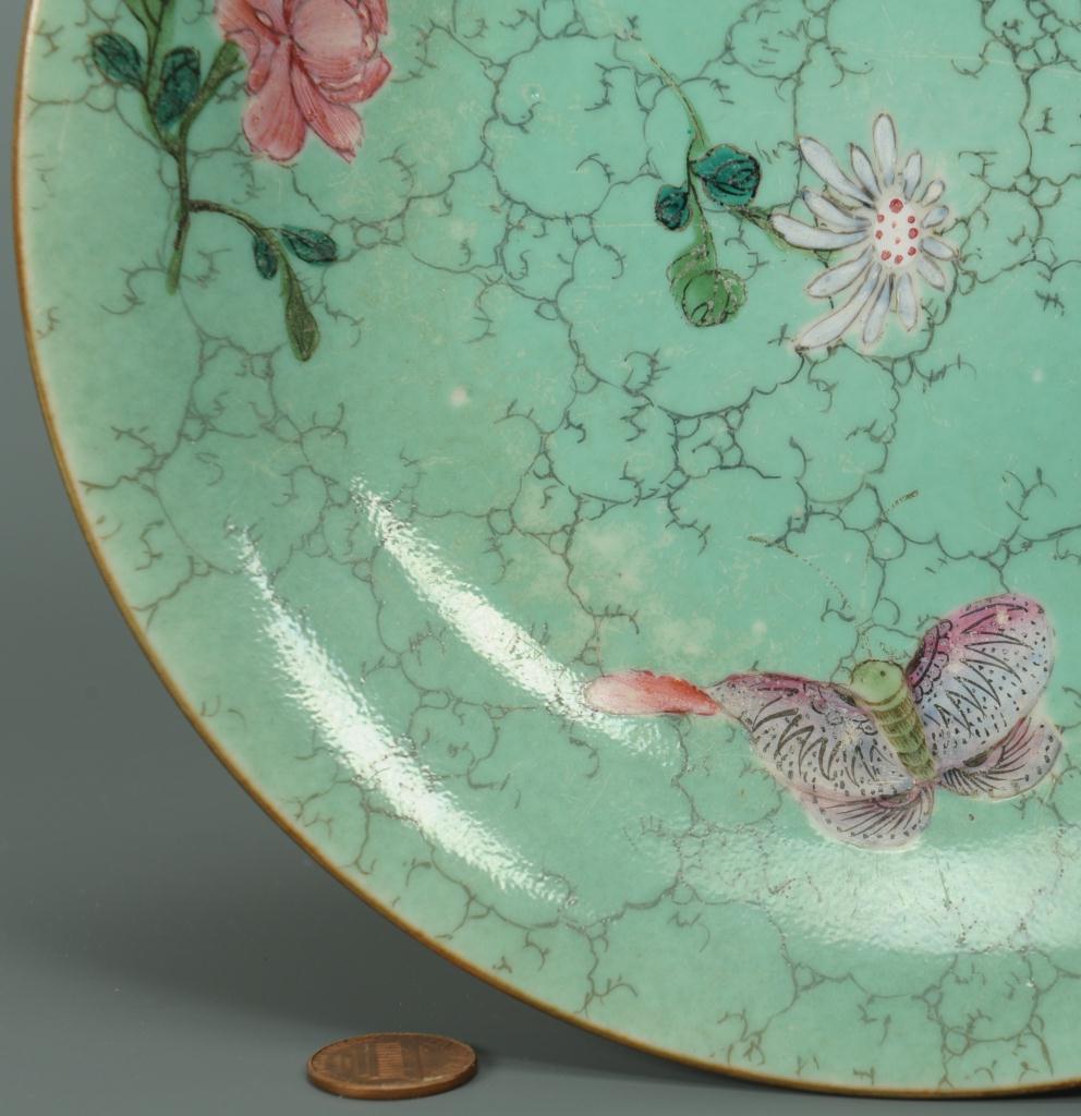 Lot 24: Chinese Export Famille Rose Plate, celadon